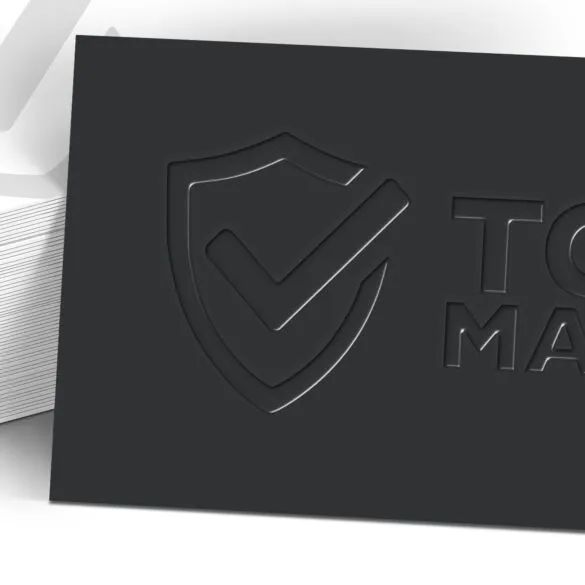 Raised Spot UV Business Cards — Detail 1