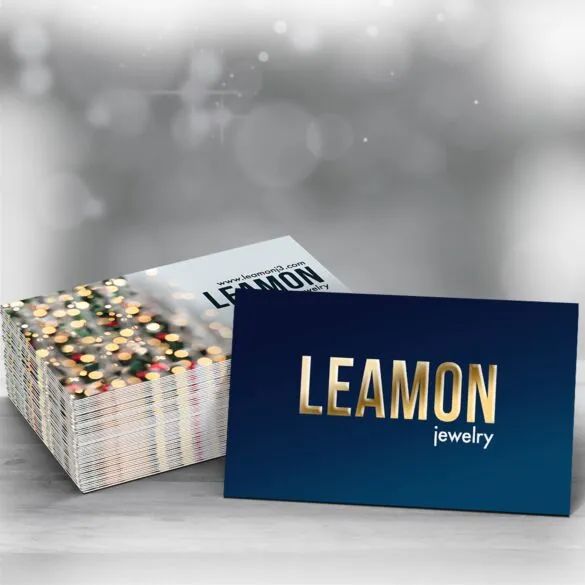 Raised Foil Business Cards — Detail 1