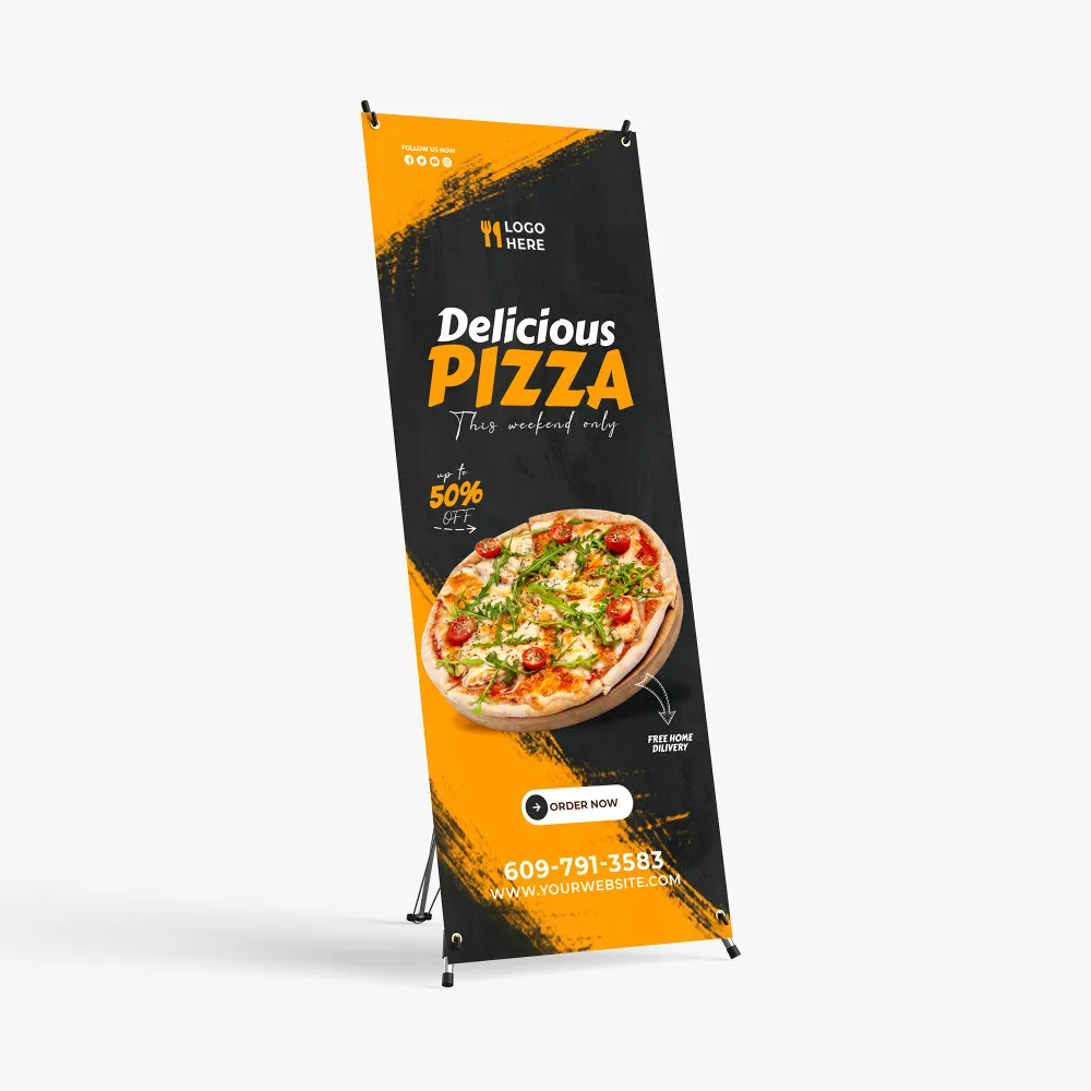[B2S-BS04-01] X-Stand Banner Stand (Lightweight) (24" x 63")
