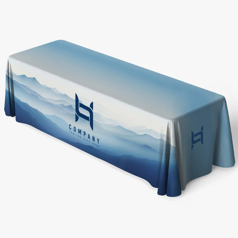 [B2S-TC03-01] 8' Table Throw (3-Sided (Open Back))