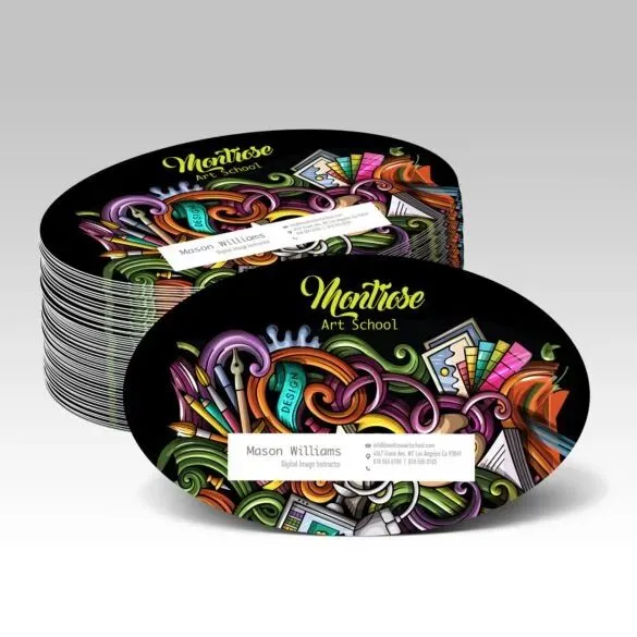 [BDS-BC-4O-OVAL] Oval Business Cards